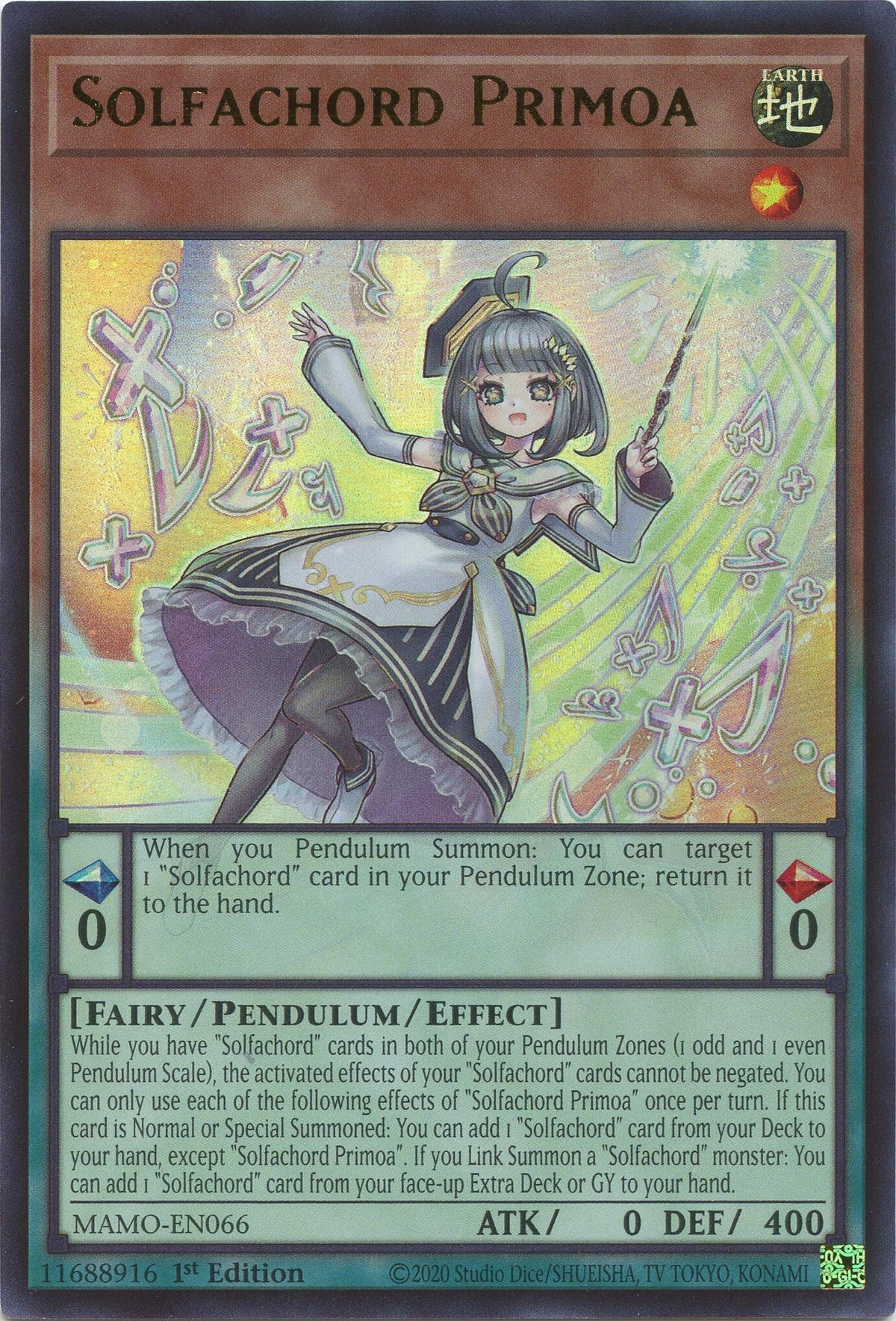 Image for Solfachord Primoa (MAMO-EN066) (1st Edition) (Magnificent Monsters) (MAMO) - YuGiOh