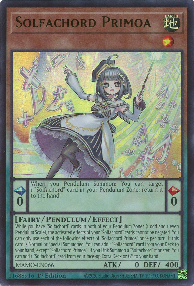 Image for Solfachord Primoa (MAMO-EN066) (1st Edition) (Magnificent Monsters) (MAMO) - YuGiOh