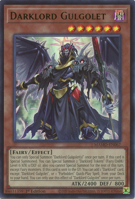 Image for Darklord Gulgolet (MAMO-EN067) (1st Edition) (Magnificent Monsters) (MAMO) - YuGiOh