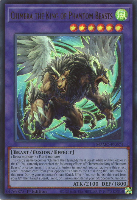 Image for Chimera the King of Phantom Beasts (MAMO-EN074) (1st Edition) (Magnificent Monsters) (MAMO) - YuGiOh