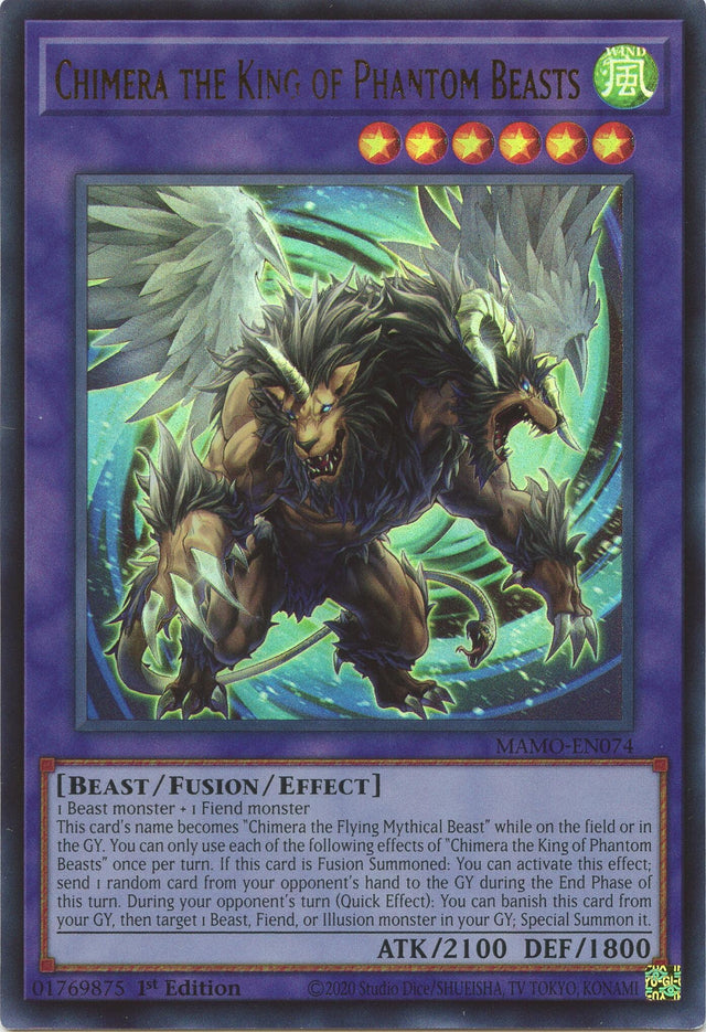 Image for Chimera the King of Phantom Beasts (MAMO-EN074) (1st Edition) (Magnificent Monsters) (MAMO) - YuGiOh