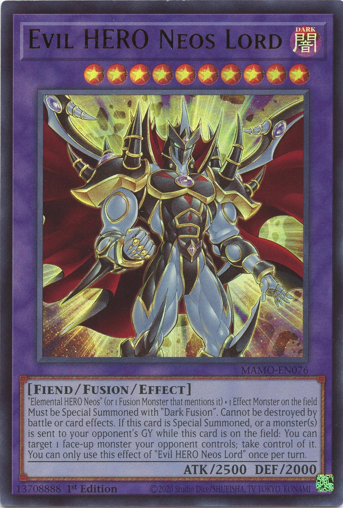 Image for Evil HERO Neos Lord (MAMO-EN076) (1st Edition) (Magnificent Monsters) (MAMO) - YuGiOh