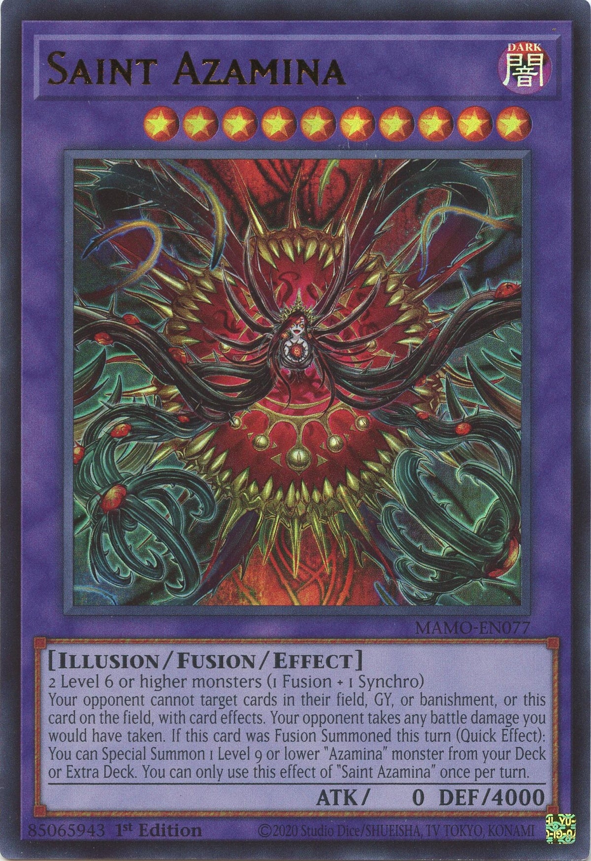 Image for Saint Azamina (MAMO-EN077) (1st Edition) (Magnificent Monsters) (MAMO) - YuGiOh