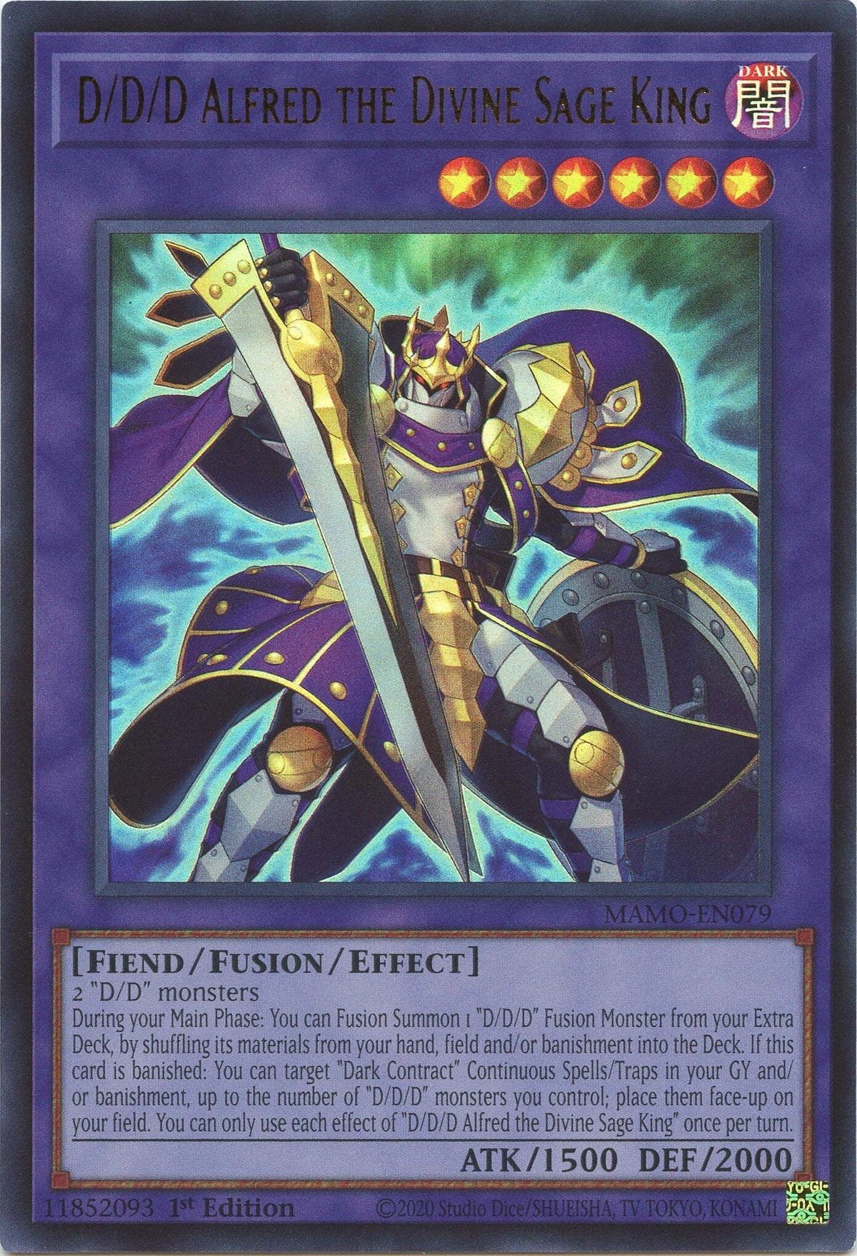 Image for D/D/D Alfred the Divine Sage King (MAMO-EN079) (1st Edition) (Magnificent Monsters) (MAMO) - YuGiOh