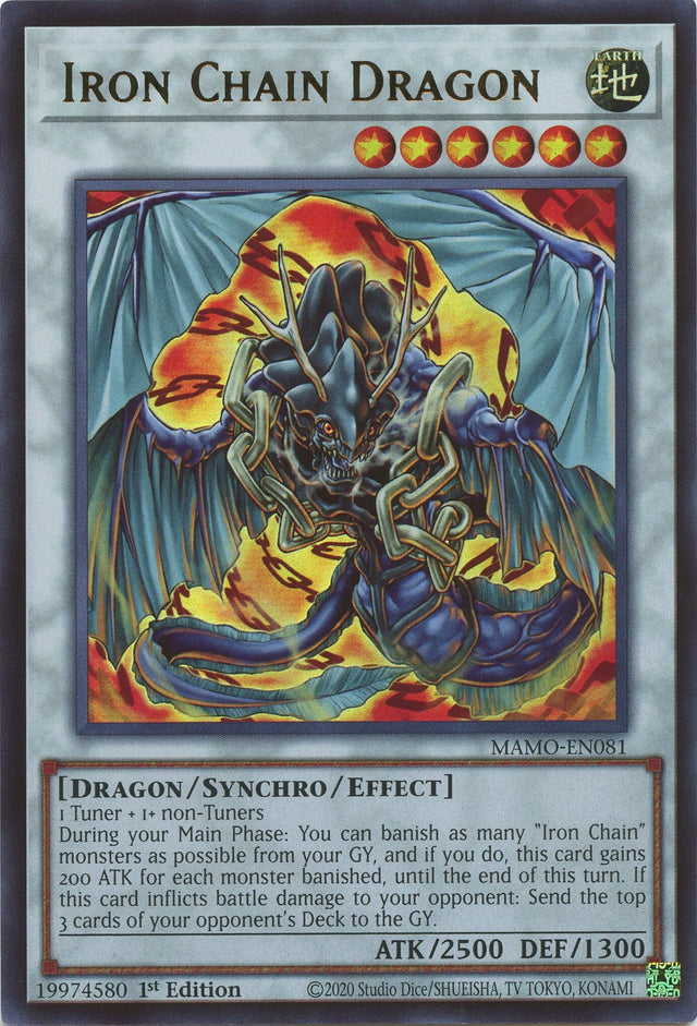 Image for Iron Chain Dragon (MAMO-EN081) (1st Edition) (Magnificent Monsters) (MAMO) - YuGiOh