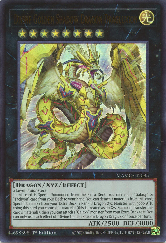 Image for Divine Golden Shadow Dragon Dragluxion (MAMO-EN085) (1st Edition) (Magnificent Monsters) (MAMO) - YuGiOh
