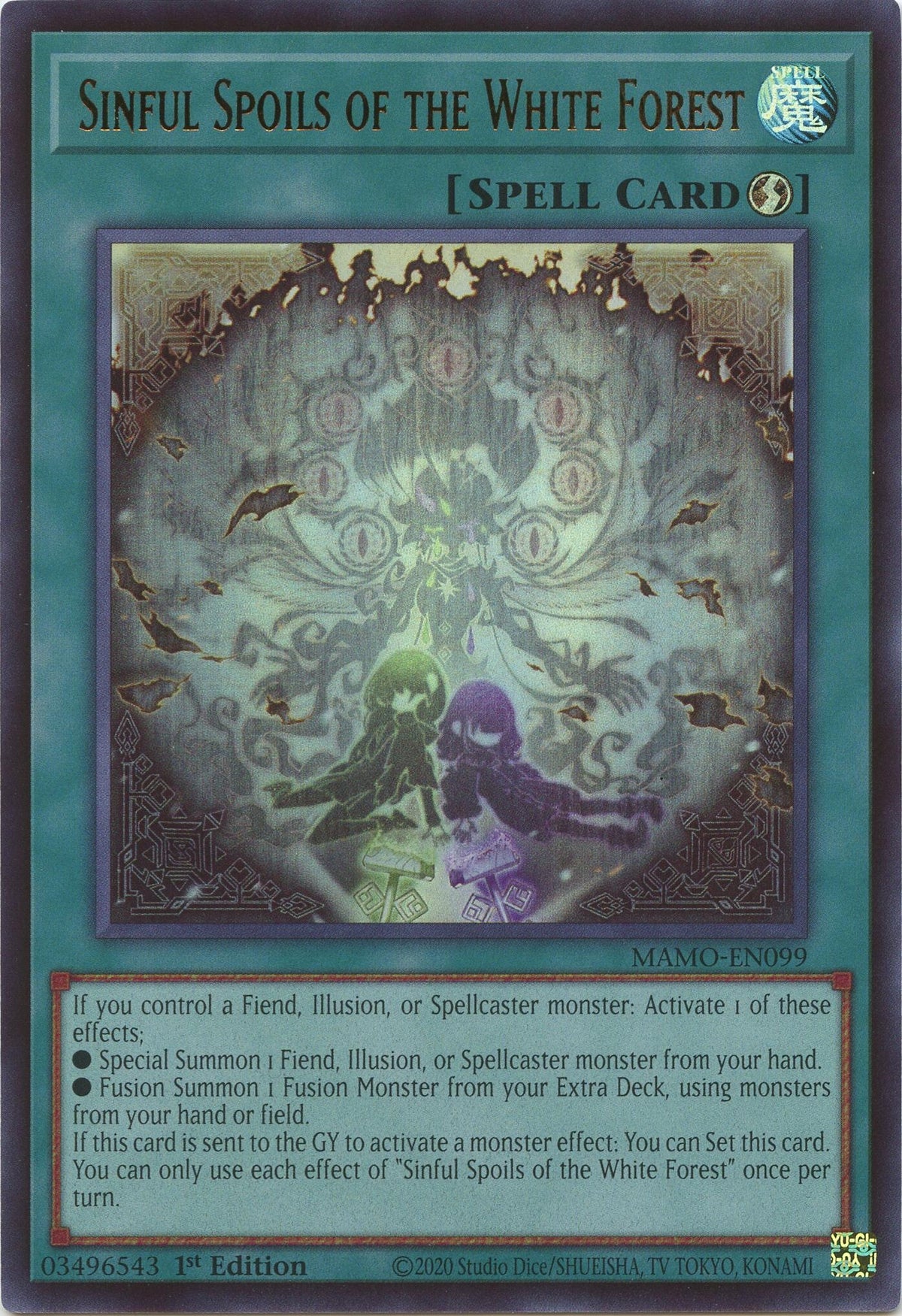 Image for Sinful Spoils of the White Forest (MAMO-EN099) (1st Edition) (Magnificent Monsters) (MAMO) - YuGiOh