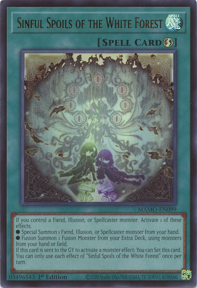 Image for Sinful Spoils of the White Forest (MAMO-EN099) (1st Edition) (Magnificent Monsters) (MAMO) - YuGiOh