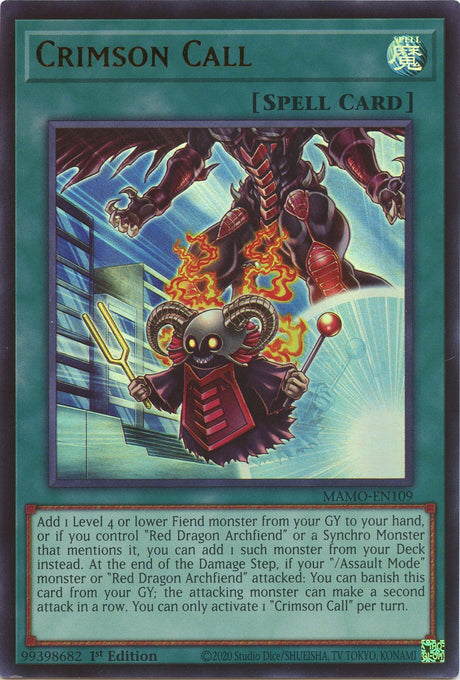 Image for Crimson Call (MAMO-EN109) (1st Edition) (Magnificent Monsters) (MAMO) - YuGiOh