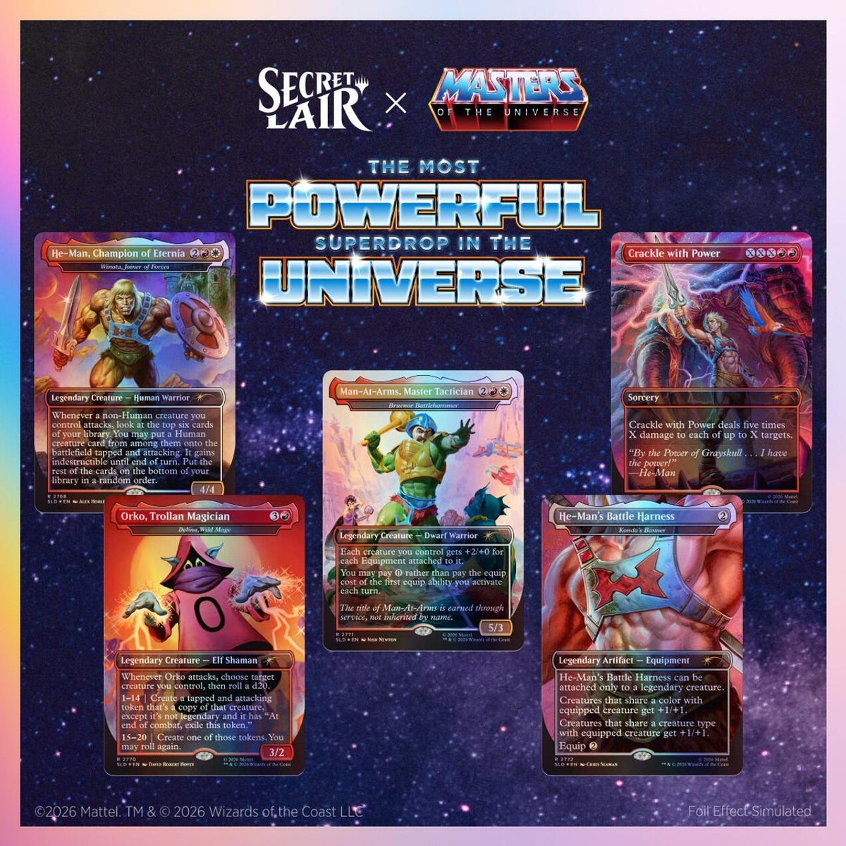 Image for Secret Lair Drop: Secret Lair x Masters of the Universe: By the Power of Grayskull! - Traditional Foil Edition - Magic: The Gathering