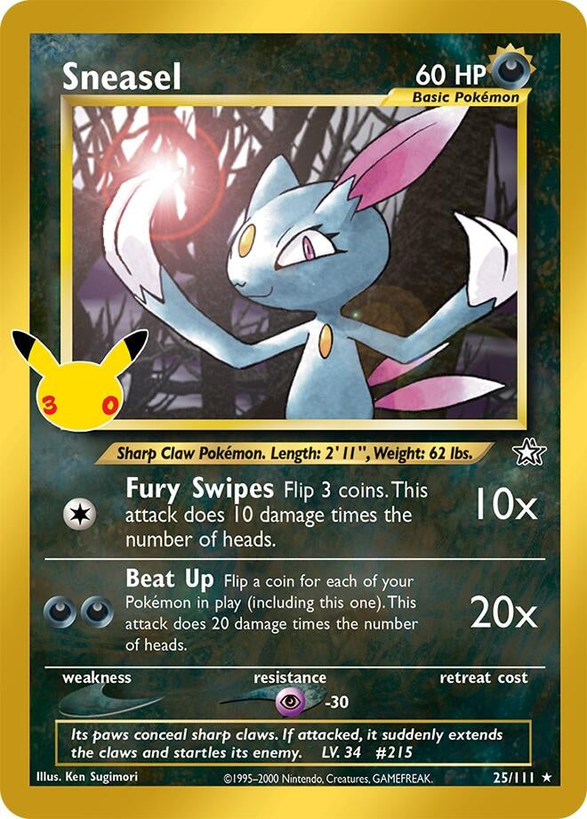 Image for Sneasel (25/111) (Holofoil) (ME: 30th Celebration Classic Collection) (30C) - Pokemon