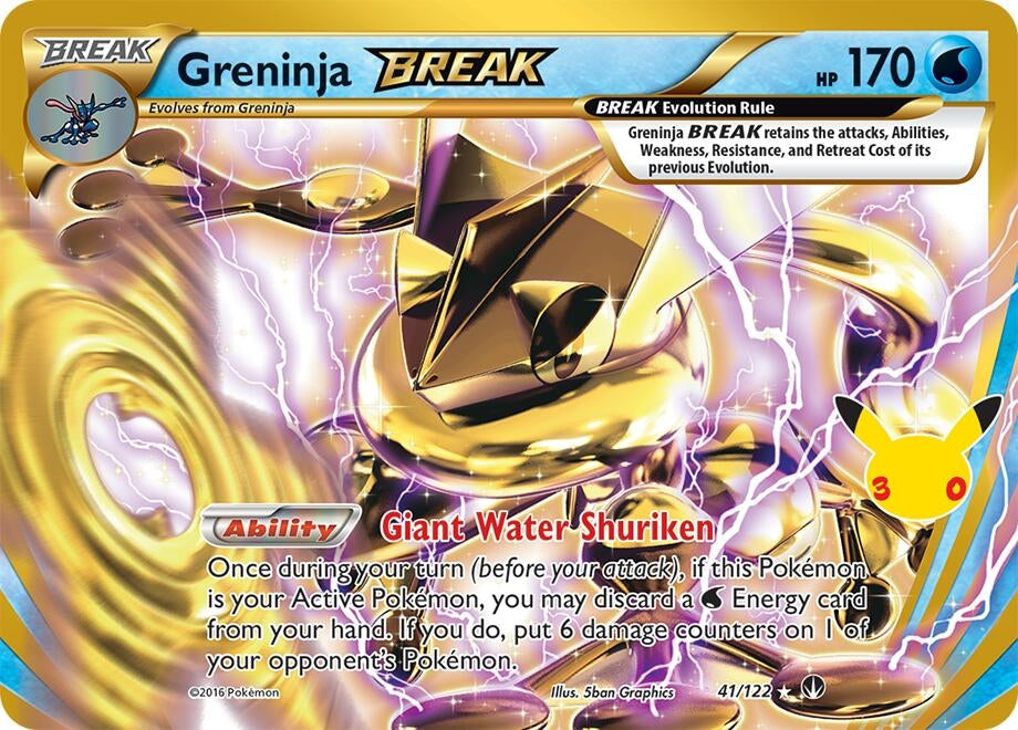 Image for Greninja BREAK (41/122) (Holofoil) (ME: 30th Celebration Classic Collection) (30C) - Pokemon