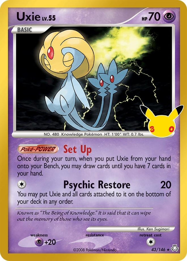 Image for Uxie (43/146) (Holofoil) (ME: 30th Celebration Classic Collection) (30C) - Pokemon