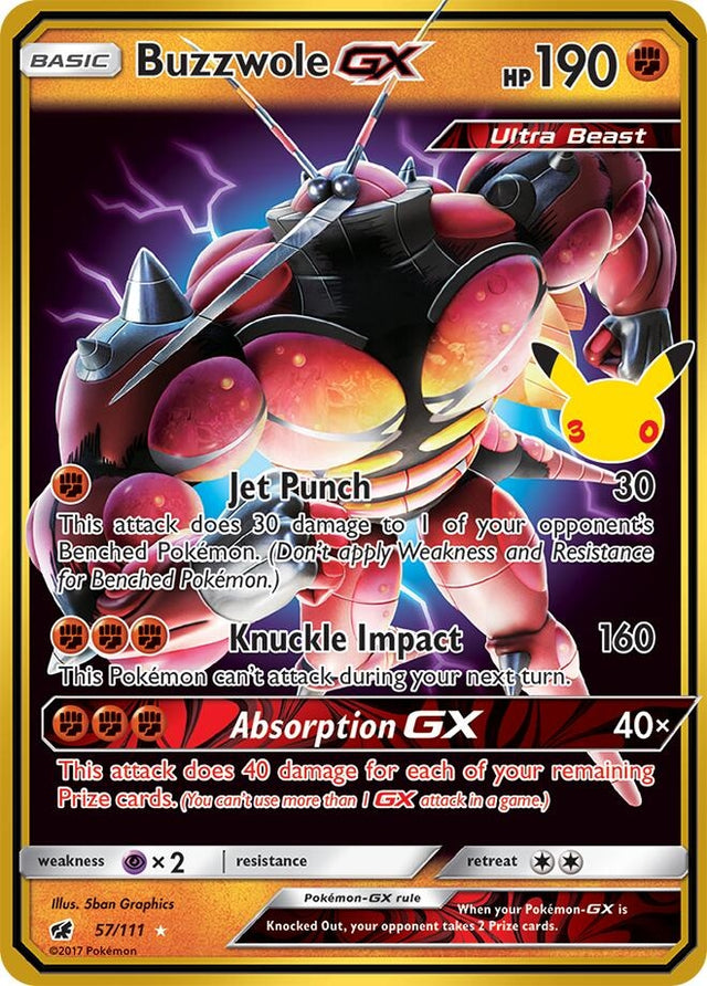 Image for Buzzwole GX (57/111) (Holofoil) (ME: 30th Celebration Classic Collection) (30C) - Pokemon