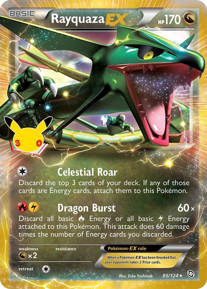 Image for Rayquaza EX (85/124) (Holofoil) (ME: 30th Celebration Classic Collection) (30C) - Pokemon