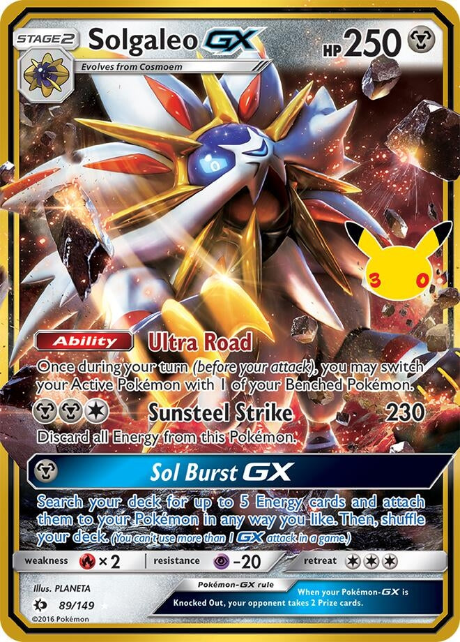 Image for Solgaleo GX (89/149) (Holofoil) (ME: 30th Celebration Classic Collection) (30C) - Pokemon