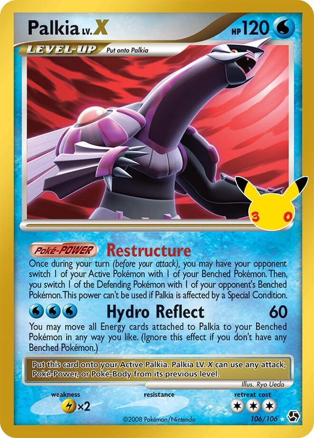 Image for Palkia LV.X (106/106) (Holofoil) (ME: 30th Celebration Classic Collection) (30C) - Pokemon