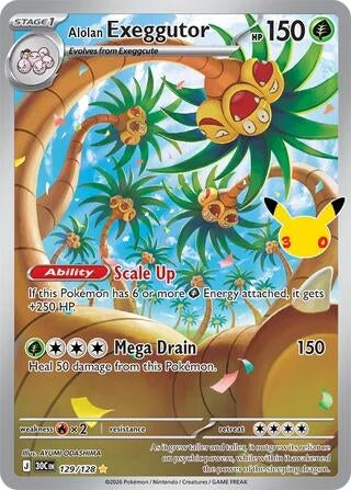 Image for Alolan Exeggutor (129/128) (Holofoil) (ME: 30th Celebration) (30C) - Pokemon
