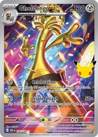 Image for Gholdengo (142/128) (Holofoil) (ME: 30th Celebration) (30C) - Pokemon