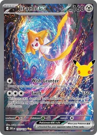 Image for Jirachi ex (155/128) (Holofoil) (ME: 30th Celebration) (30C) - Pokemon