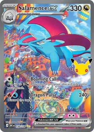 Image for Salamence ex (156/128) (Holofoil) (ME: 30th Celebration) (30C) - Pokemon