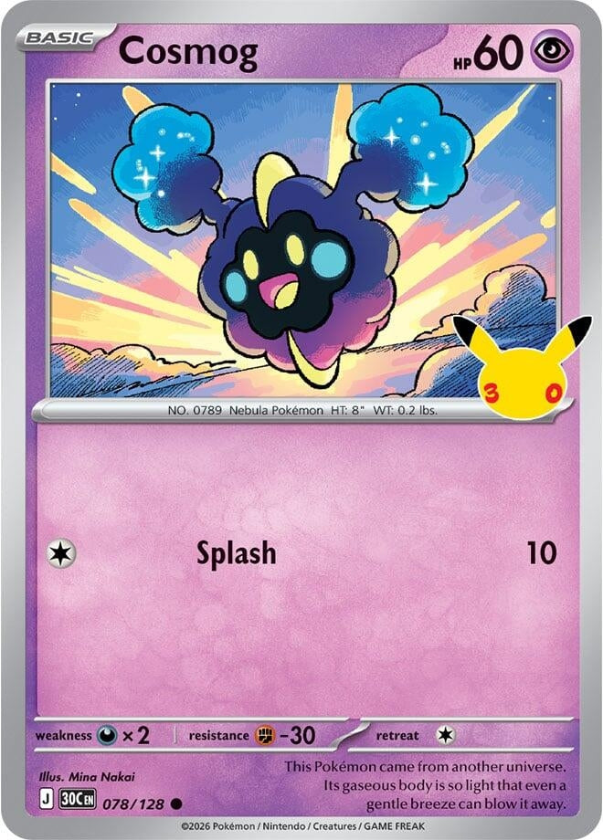 Image for Cosmog (078/128) (Holofoil) (ME: 30th Celebration) (30C) - Pokemon