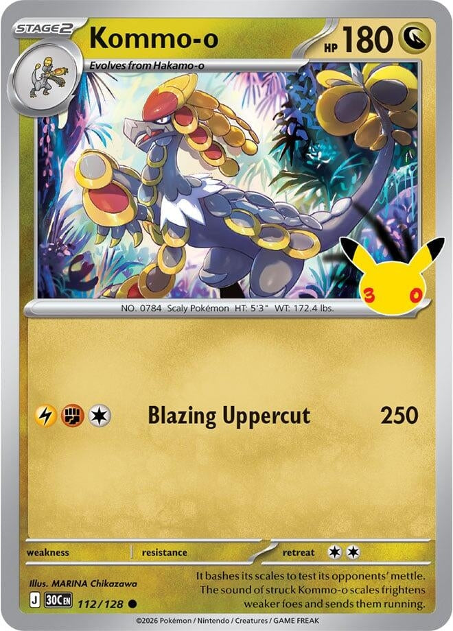 Image for Kommo-o (112/128) (Holofoil) (ME: 30th Celebration) (30C) - Pokemon