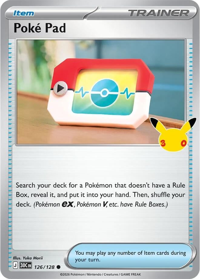 Image for Poke Pad (126/128) (Holofoil) (ME: 30th Celebration) (30C) - Pokemon