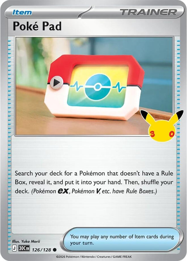 Image for Poke Pad (126/128) (Holofoil) (ME: 30th Celebration) (30C) - Pokemon