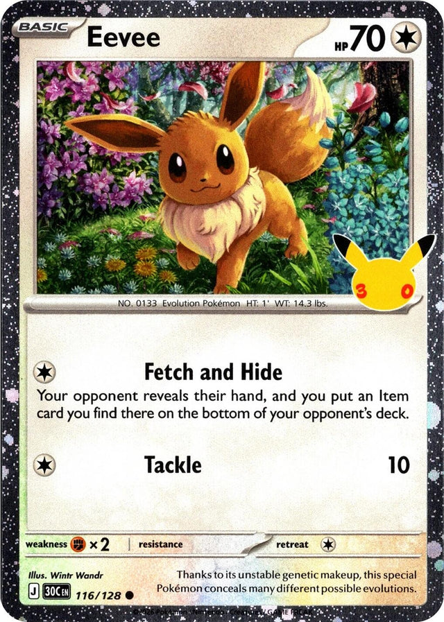 Image for Eevee - 116/128 (30th Celebration) (116/128) (Holofoil) (Blister Exclusives) (BLE) - Pokemon