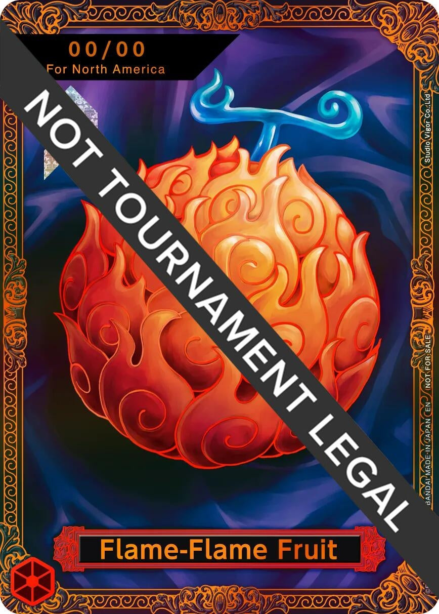 Image for Flame-Flame Fruit Trophy Card (Flame-Flame Fruit Coliseum) (Foil) (One Piece Promotion Cards) (OP-PR) - One Piece Card Game