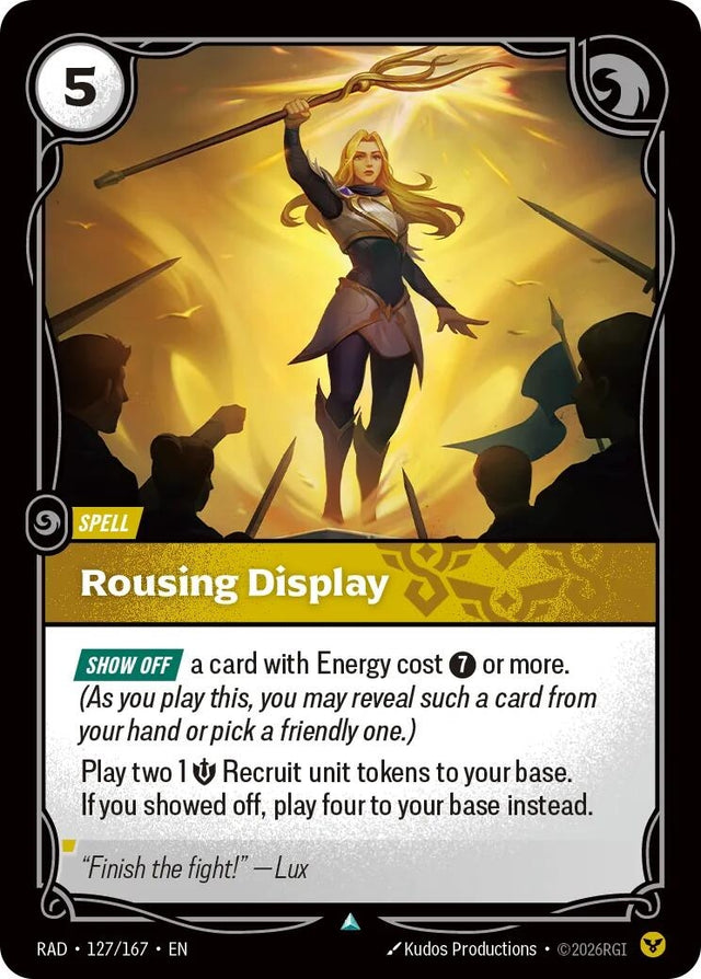 Image for Rousing Display (127/167) (Radiance) (RAD) - Riftbound: League of Legends Trading Card Game