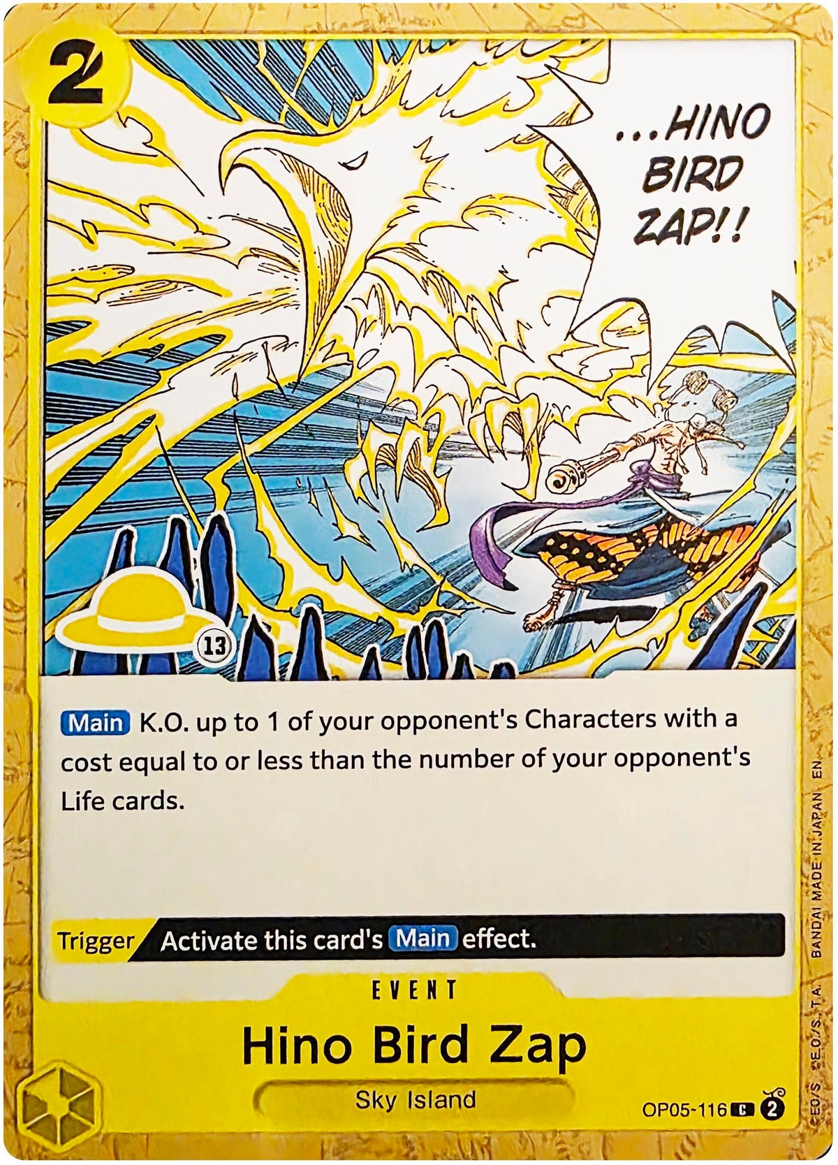 Image for Hino Bird Zap (Luffy Deck) (OP05-116) (Set Sail Deck Set) (SD01) - One Piece Card Game