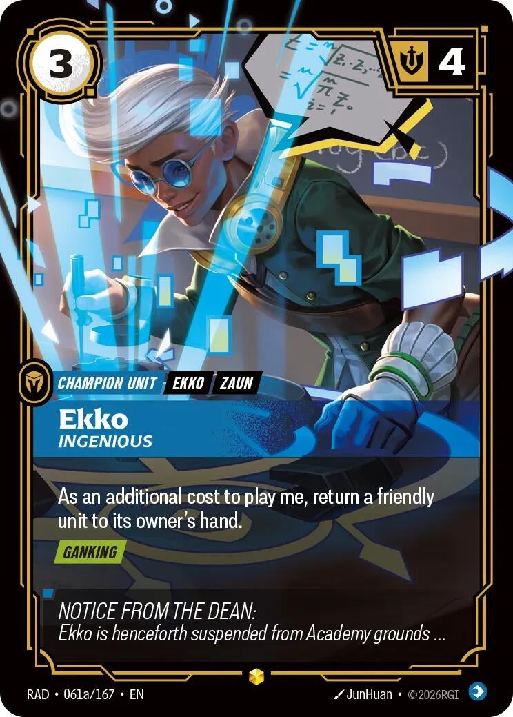 Image for Ekko, Ingenious (Alternate Art) (061a/167) (Foil) (Radiance) (RAD) - Riftbound: League of Legends Trading Card Game