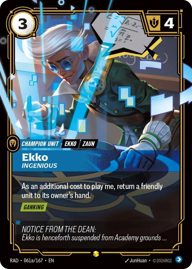 Image for Ekko, Ingenious (Alternate Art) (061a/167) (Foil) (Radiance) (RAD) - Riftbound: League of Legends Trading Card Game