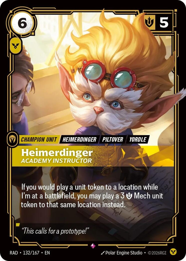 Image for Heimerdinger, Academy Instructor (132/167) (Foil) (Radiance) (RAD) - Riftbound: League of Legends Trading Card Game