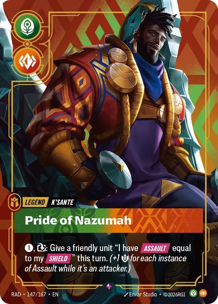 Image for K'Sante, Pride of Nazumah (147/167) (Foil) (Radiance) (RAD) - Riftbound: League of Legends Trading Card Game