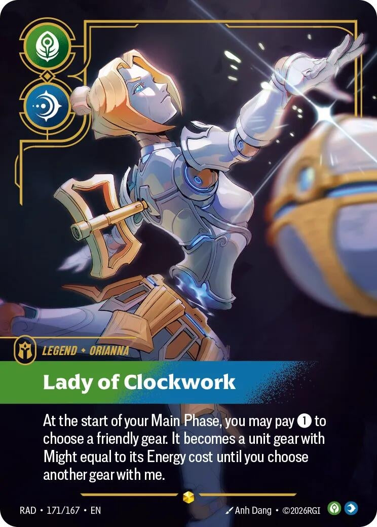 Image for Orianna, Lady of Clockwork (Overnumbered) (171/167) (Foil) (Radiance) (RAD) - Riftbound: League of Legends Trading Card Game