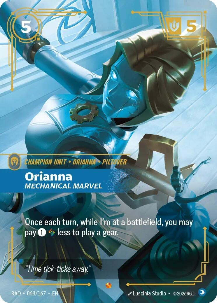 Image for Orianna, Mechanical Marvel (068/167) (Foil) (Radiance) (RAD) - Riftbound: League of Legends Trading Card Game