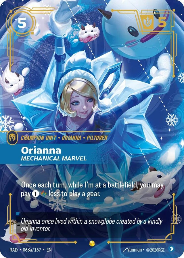 Image for Orianna, Mechanical Marvel (Alternate Art) (068a/167) (Foil) (Radiance) (RAD) - Riftbound: League of Legends Trading Card Game