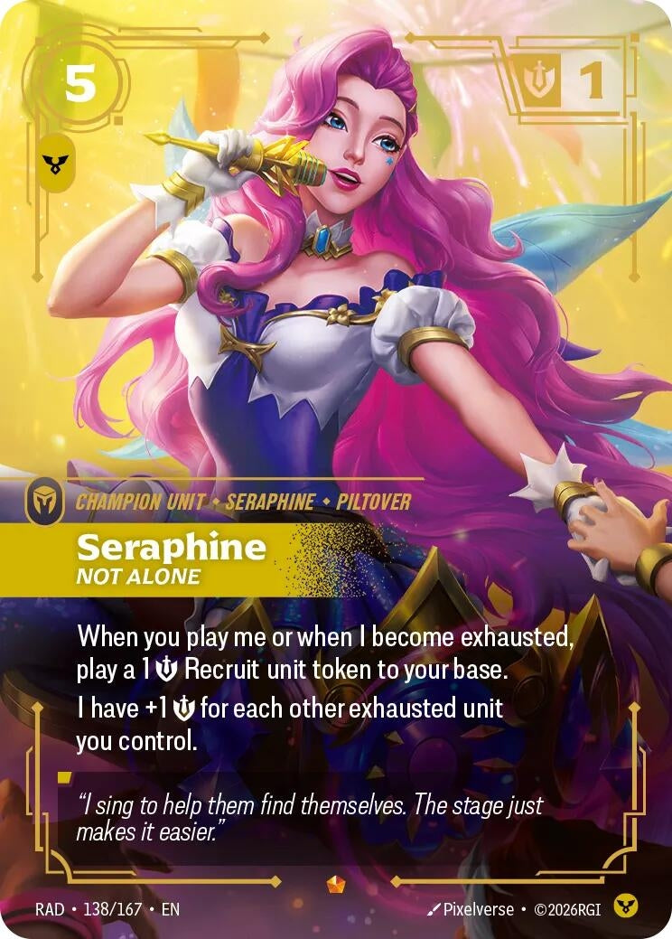 Image for Seraphine, Not Alone (138/167) (Foil) (Radiance) (RAD) - Riftbound: League of Legends Trading Card Game