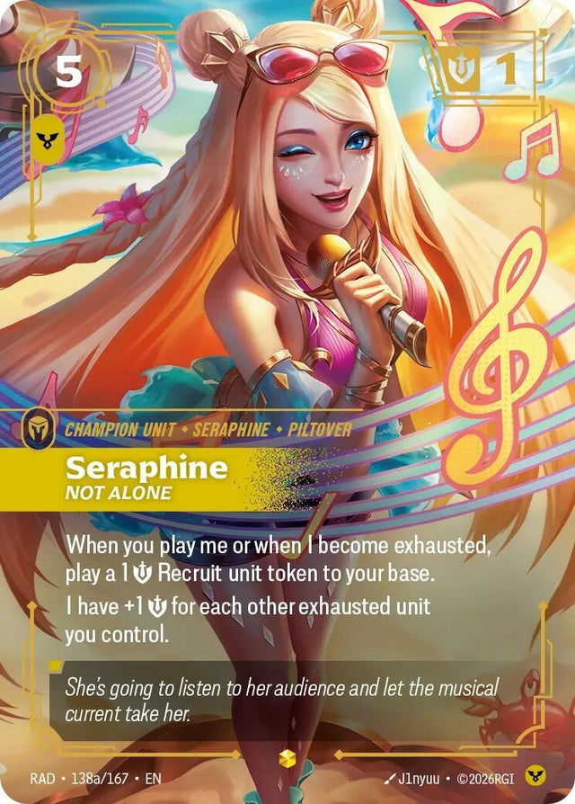 Image for Seraphine, Not Alone (Alternate Art) (138a/167) (Foil) (Radiance) (RAD) - Riftbound: League of Legends Trading Card Game