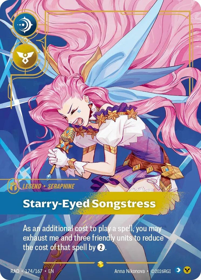 Image for Seraphine, Starry-Eyed Songstress (Overnumbered) (174/167) (Foil) (Radiance) (RAD) - Riftbound: League of Legends Trading Card Game