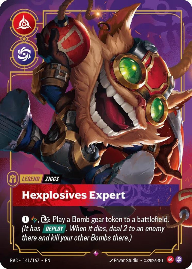 Image for Ziggs, Hexplosives Expert (141/167) (Foil) (Radiance) (RAD) - Riftbound: League of Legends Trading Card Game
