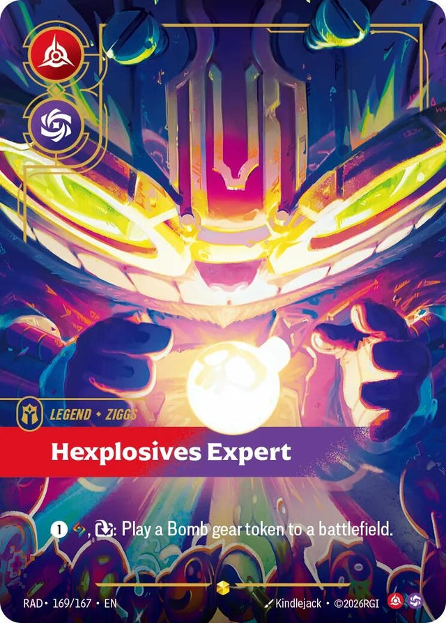Image for Ziggs, Hexplosives Expert (Overnumbered) (169/167) (Foil) (Radiance) (RAD) - Riftbound: League of Legends Trading Card Game