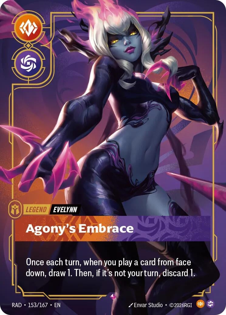 Image for Evelynn, Agony's Embrace (153/167) (Foil) (Radiance) (RAD) - Riftbound: League of Legends Trading Card Game