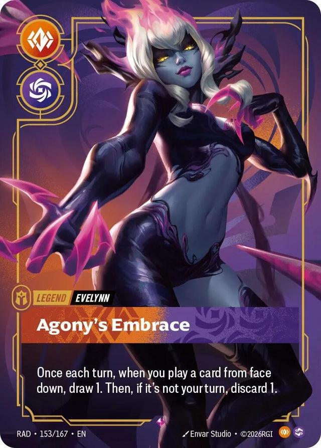 Image for Evelynn, Agony's Embrace (153/167) (Foil) (Radiance) (RAD) - Riftbound: League of Legends Trading Card Game