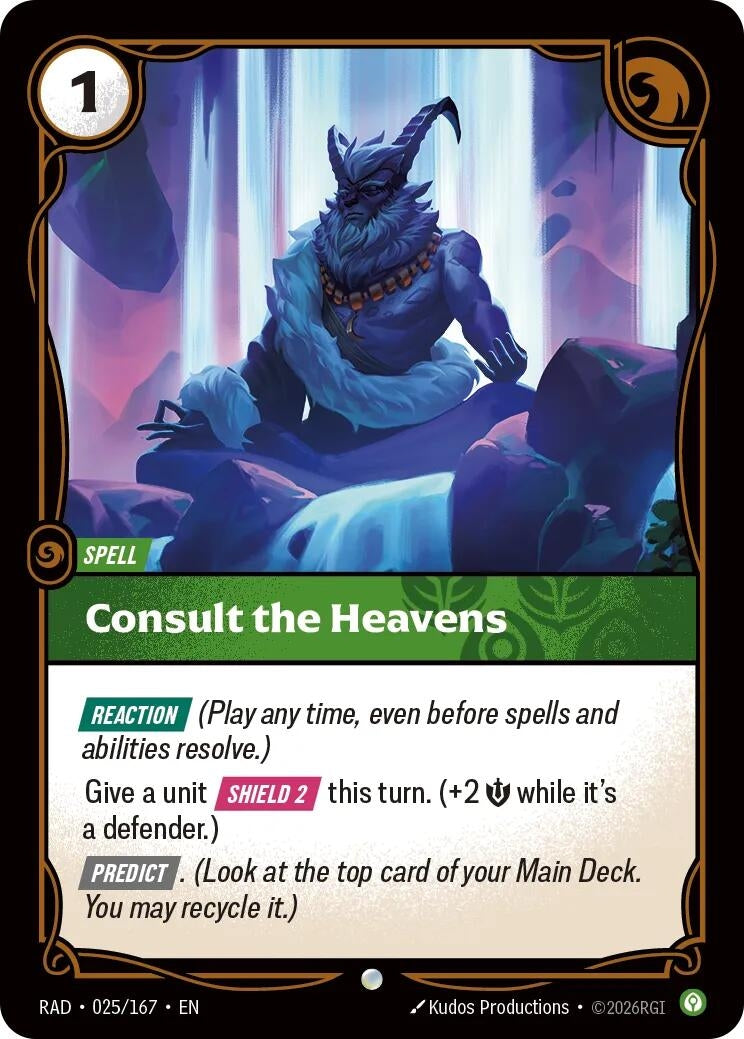 Image for Consult the Heavens (025/167) (Radiance) (RAD) - Riftbound: League of Legends Trading Card Game