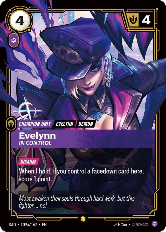Image for Evelynn, In Control (Alternate Art) (109a/167) (Foil) (Radiance) (RAD) - Riftbound: League of Legends Trading Card Game