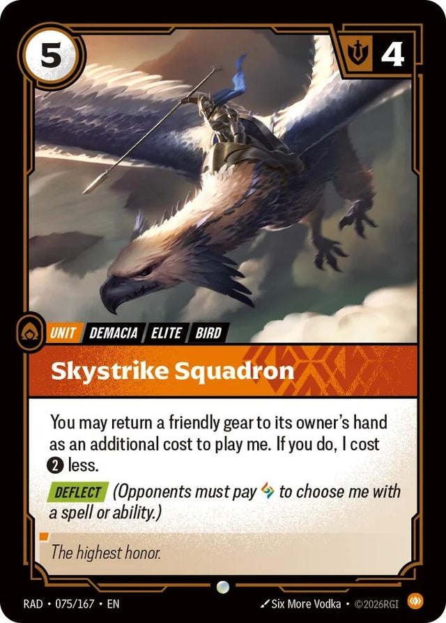 Image for Skystrike Squadron (075/167) (Radiance) (RAD) - Riftbound: League of Legends Trading Card Game